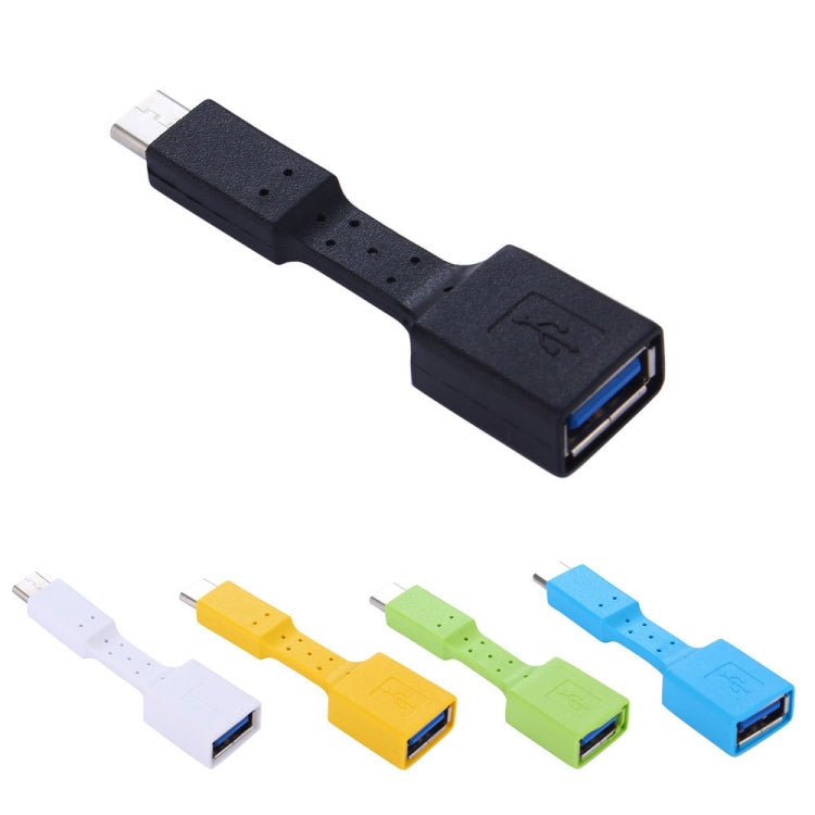 5 PCS USB-C / Type-C Macho a USB 3.0 Adaptador OTG Hembra (Blanco)