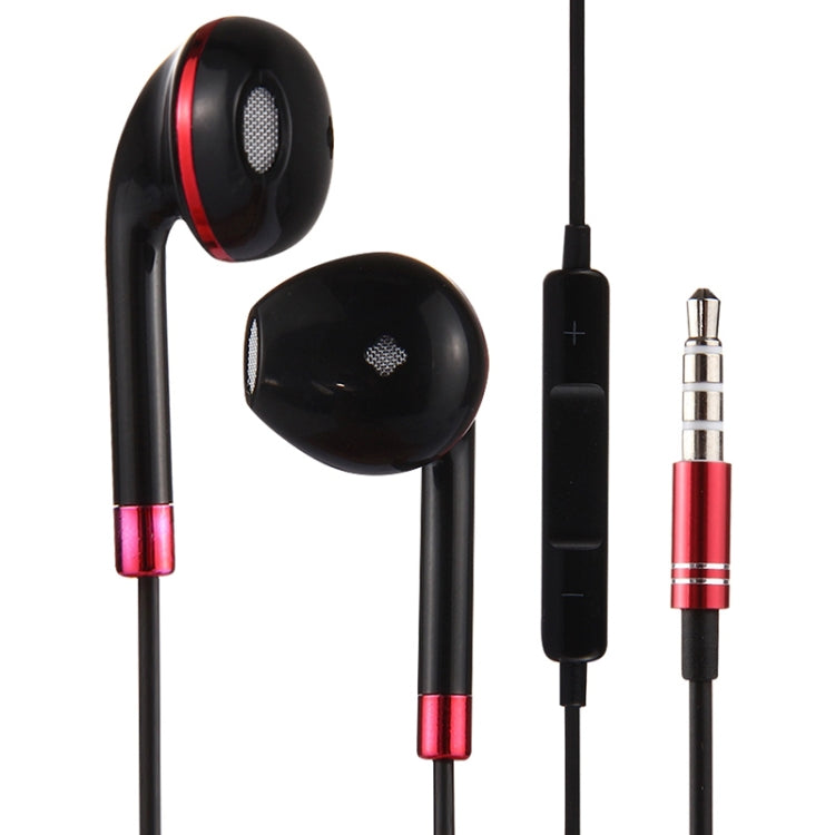 Écouteurs intra-auriculaires 3,5 mm avec contrôle de ligne et micro pour iPhone Galaxy Huawei Xiaomi LG HTC et autres téléphones intelligents (rouge)