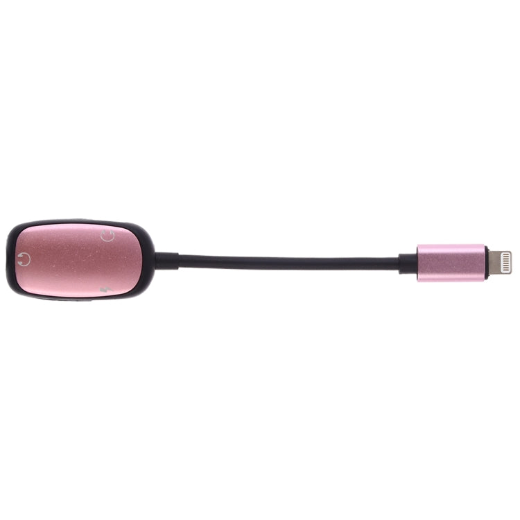 Interface de charge 8 broches à 8 broches + interface casque 8 broches + adaptateur casque d'interface audio 3,5 mm (rose)