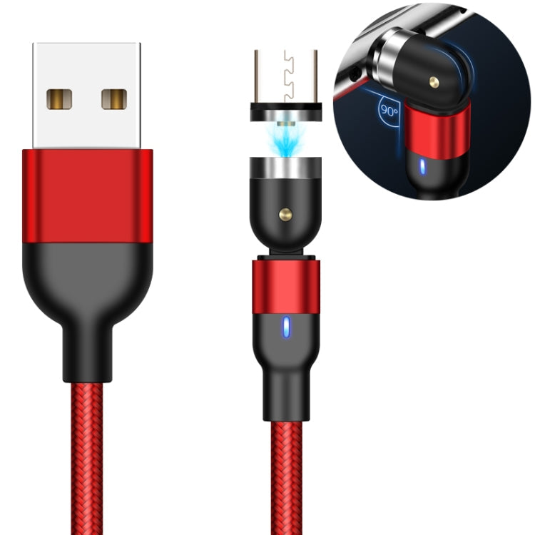 1m 2A USB zu Micro USB Ausgang Nylon Geflochtenes Twist Magnetisches Ladekabel (Rot)