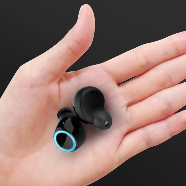 V7 Auricular Bluetooth TWS Auriculares Inalámbricos Bluetooth 5.0 Auriculares Deportivos manos libres con caja de Carga (Plata)