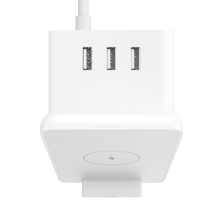 Original Xiaomi 10W Vertical Wireless Charger Plug with 3 USB Ports and Power Switch Cable length: 1.5m CN Plug (White)