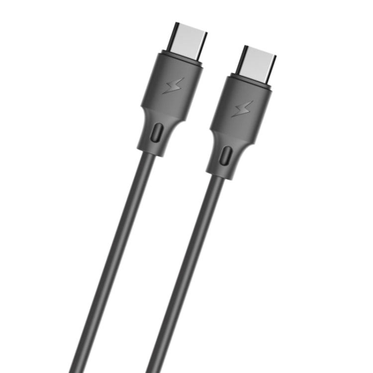 WK WDC-106 3A Tipo-C / USB-C a Tipo-C / USB-C Cable de Carga de velocidad completa Longitud: 1M (Negro)