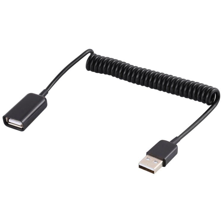 USB Male to USB Portable Female Spring Charging Cable