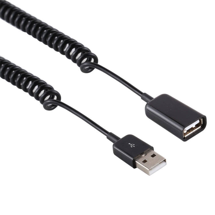USB Male to USB Portable Female Spring Charging Cable