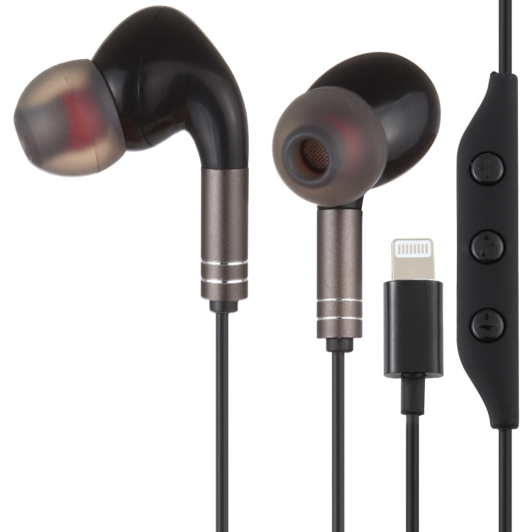 520 8-Pin Interface In-Ear Headphones with Cable Control and Silicone Eartips Cable Length: 1.2m (Coffee)