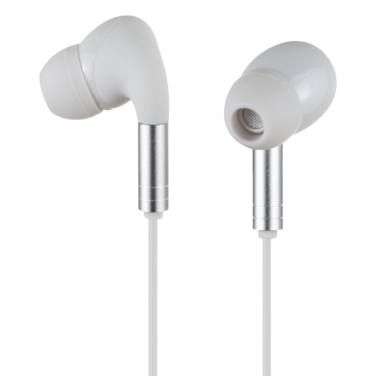 520 Écouteurs intra-auriculaires à commande filaire avec prise 3,5 mm avec bouchons d'oreille en silicone Longueur du câble : 1,2 m (Argent)