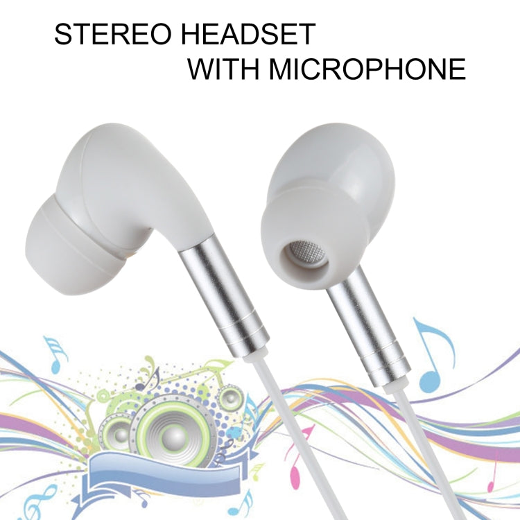 520 3.5mm Plug Wired Control In-Ear Headphones with Silicone Earplugs Cable length: 1.2m (Silver)