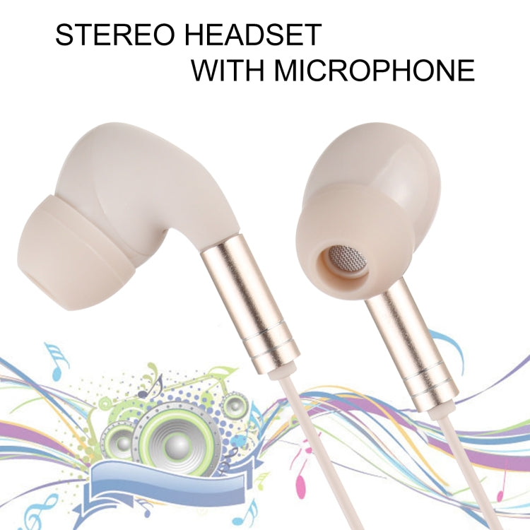 520 Écouteurs intra-auriculaires à commande filaire avec prise 3,5 mm avec bouchons d'oreille en silicone Longueur du câble : 1,2 m (abricot)