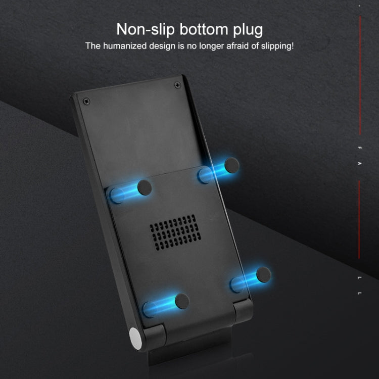 A10 10W QI Standard Smart Induction Support de chargeur sans fil pliant créatif (noir)