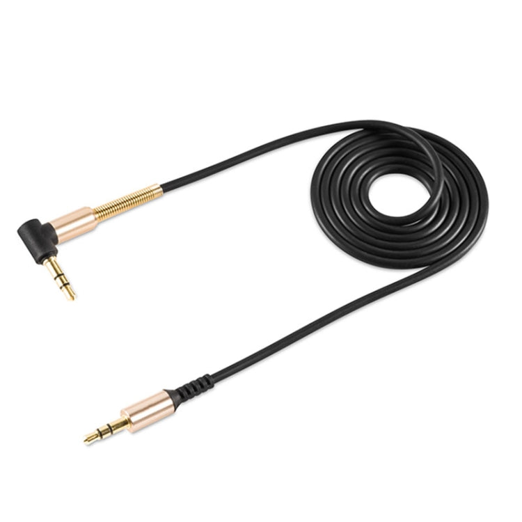 Hoco UPA02 AUX Spring Audio Cable without Microphone Cable Length: 1m (Black)