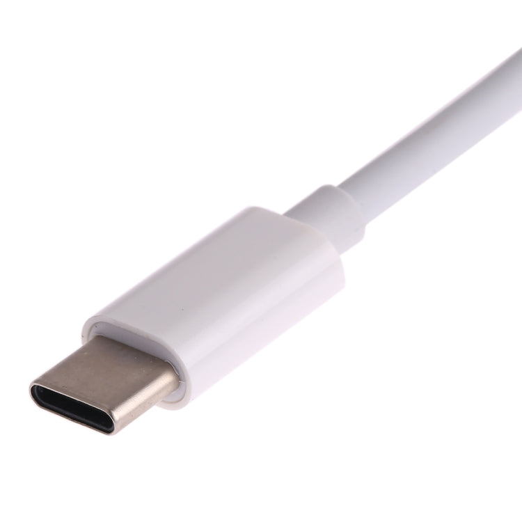 Adaptateur audio de charge numérique USB-C + 3,5 mm + 3,5 mm vers USB-C 3 en 1 (Blanc)