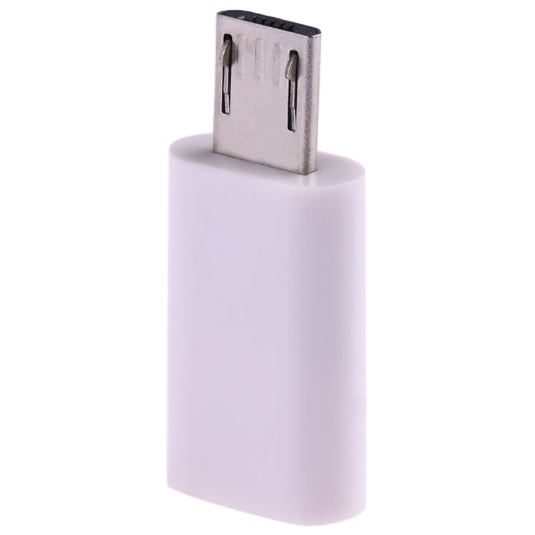 Adaptateur convertisseur USB-C / Type-C femelle vers micro USB mâle (blanc)