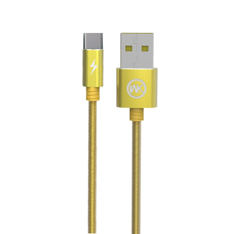 WK WDC-013 2.4A Type-C / USB-C Kingkong Fast Charging Cable Cord length: 1m (Gold)