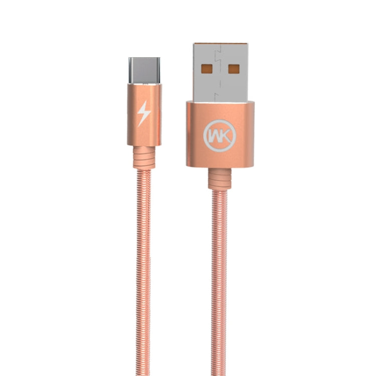 WK WDC-013 2.4A Type-C / USB-C Kingkong Fast Charging Cable Cord Length: 1m (Rose Gold)