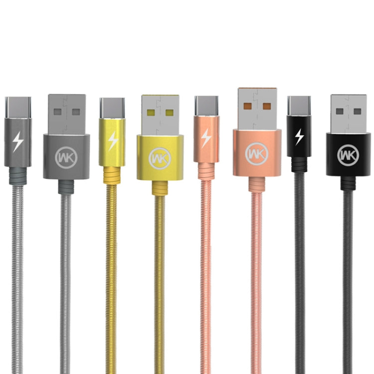 WK WDC-013 2.4A Type-C / USB-C Kingkong Fast Charging Cable Cord Length: 1m (Rose Gold)
