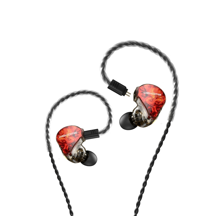 WK Y25 AMBER BLUETOOTH + Ear-Mount Wired Headphones with 3.5mm Elbow Plug (Red)