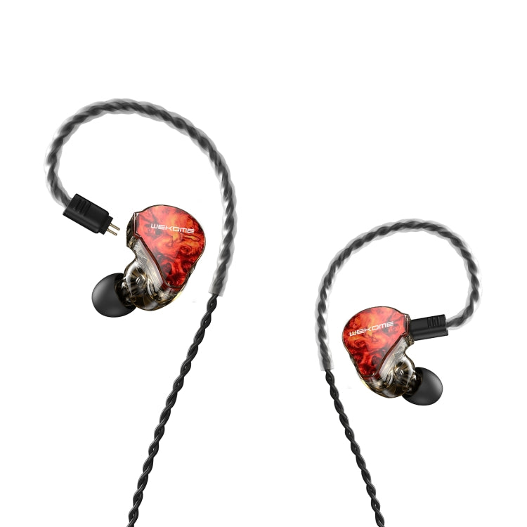 WK Y25 AMBER BLUETOOTH + Ear-Mount Wired Headphones with 3.5mm Elbow Plug (Red)