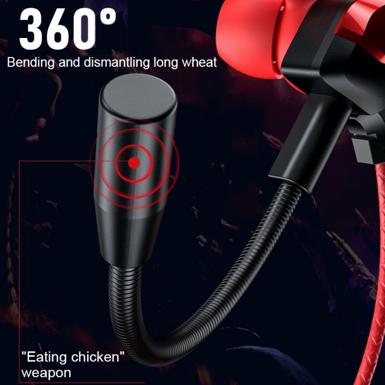 WK ET-Y30 ET Series Coude 3,5 mm dans écouteur filaire filaire avec microphone (rouge)