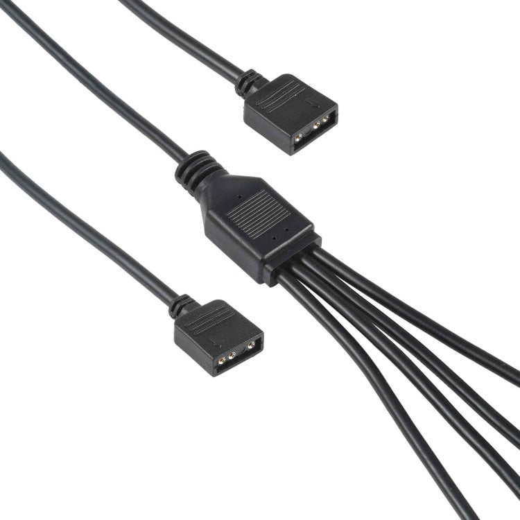 3 PIN 5V 1 a 4 Cable de extensión de enfriamiento de PC Aura RGB de la Placa Base Para Asus (Negro)