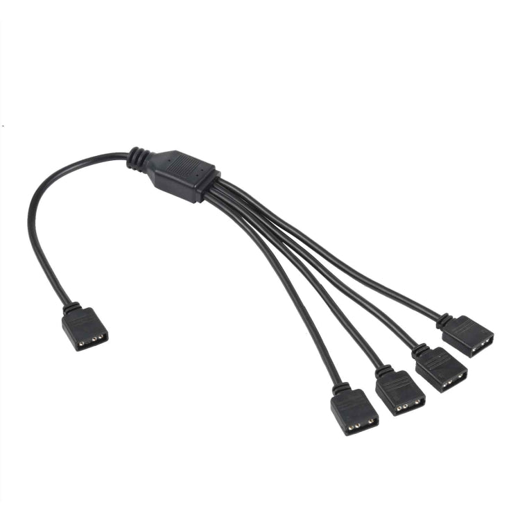 3 PIN 5V 1 à 4 Aura RGB Motherboard PC Refroidissement Câble d'extension pour Asus (Noir)