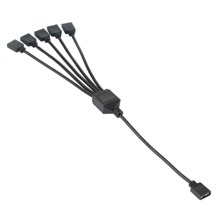 3 PIN 5V 1 a 5 Cable de extensión de enfriamiento de la PC de la Placa Base Aura RGB Para Asus (Negro)