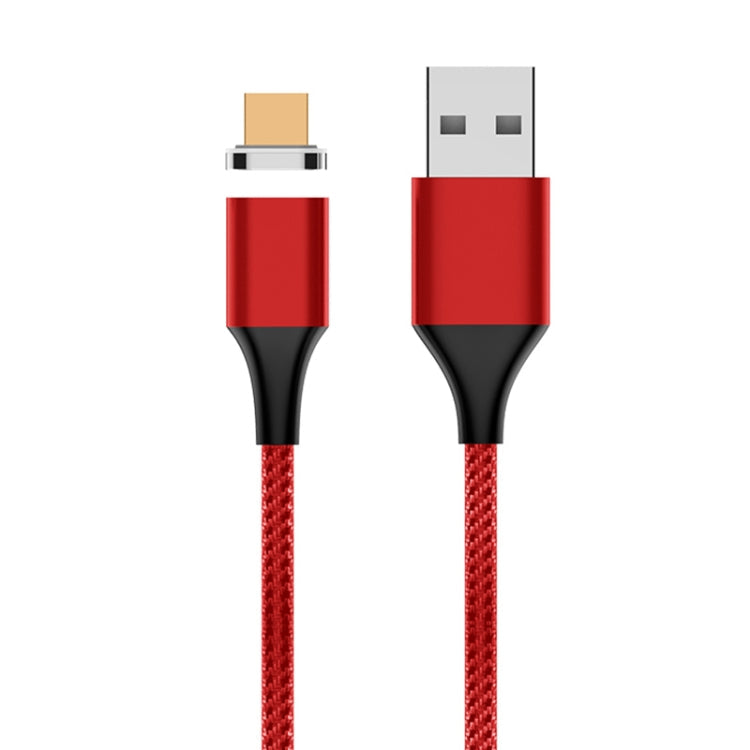 M11 3A USB to Micro USB Nylon Magnetic Data Cable Cable length: 1m (Red)
