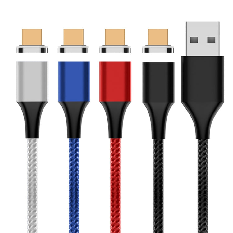 M11 3A USB to Micro USB Nylon Magnetic Data Cable Cable length: 1m (Silver)
