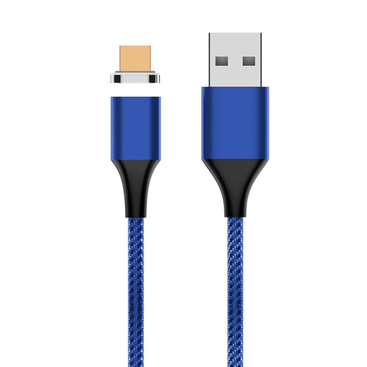 M11 3A USB to Micro USB Nylon Magnetic Data Cable Cable length: 2m (Blue)