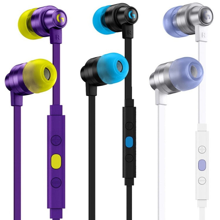 Logitech G333 In-Ear Gaming Auriculares con Cable con Micrófono Versión limitada de KDA (Blanco)