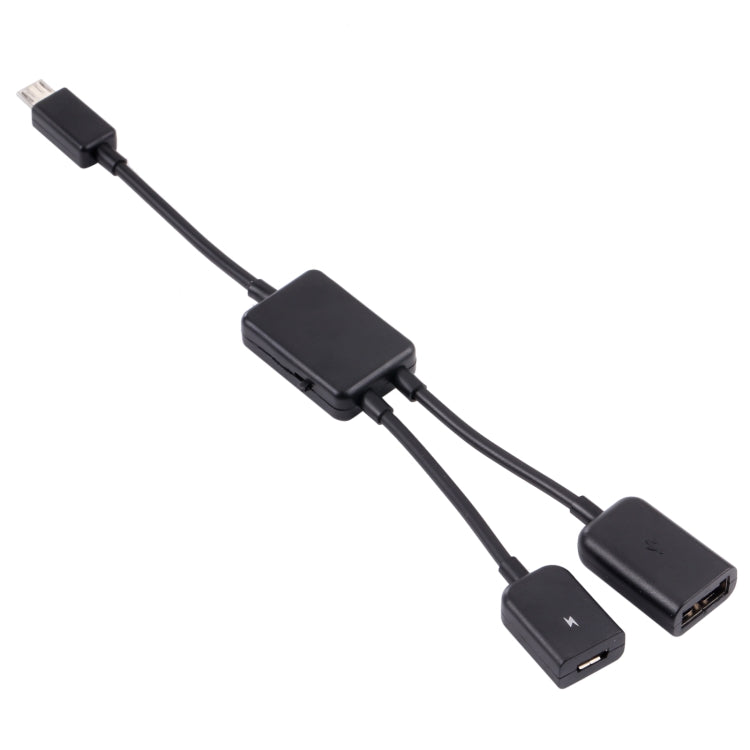1 to 2 Micro USB USB OTG Adapter Cable