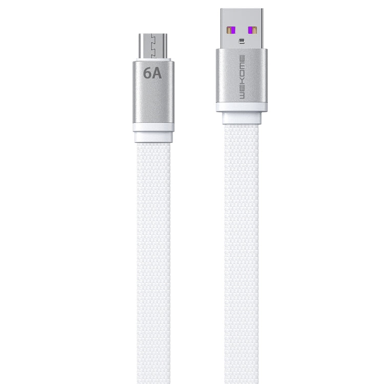 WK WDC-156M 6A Micro USB Fast Charging Cable length: 1.5m (White)