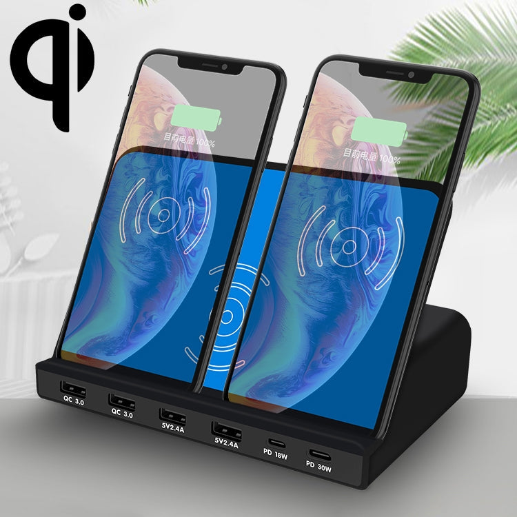 819 9 in 1 Wireless Charging Station Smart Plug Stand Holder