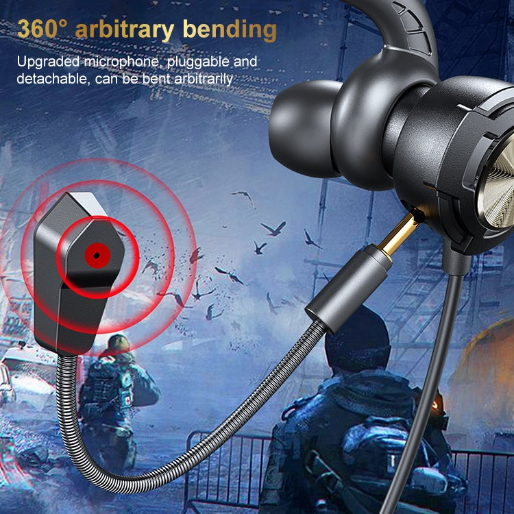 WK YB01 3.5mm Wired In-Ear Headphones Gaming Series (Black)