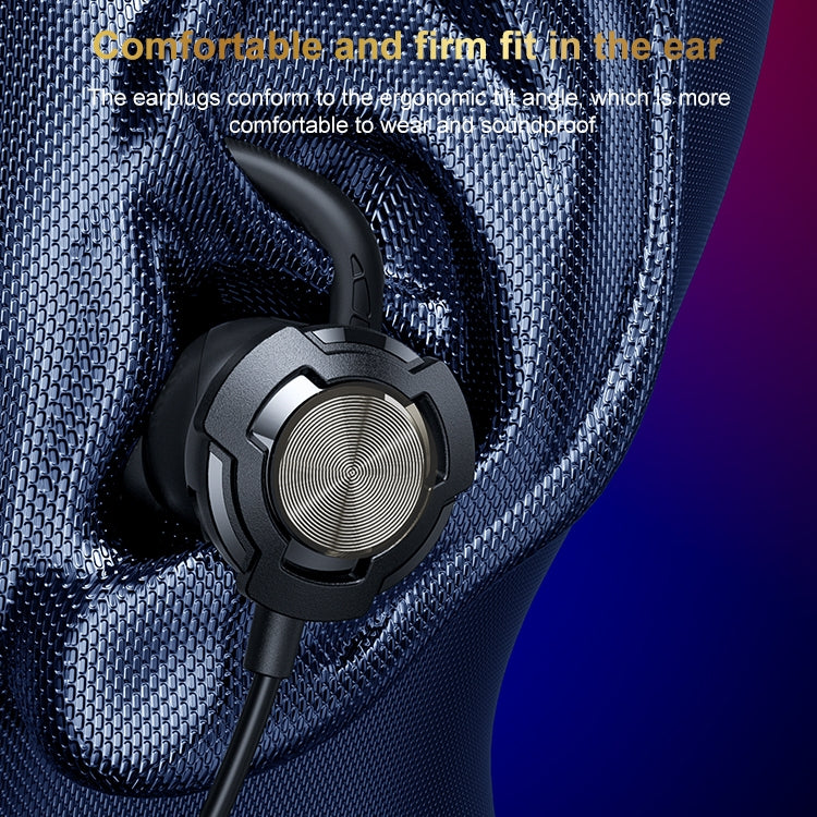 WK YB01 Écouteurs intra-auriculaires filaires de 3,5 mm de la série Gaming (Noir)