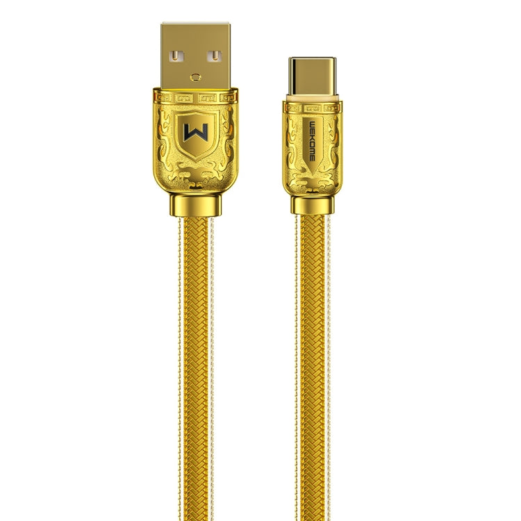 WK WDC-161 6A Tipo-C / USB-C Cable de Carga Rápida longitud: 1m (Oro)