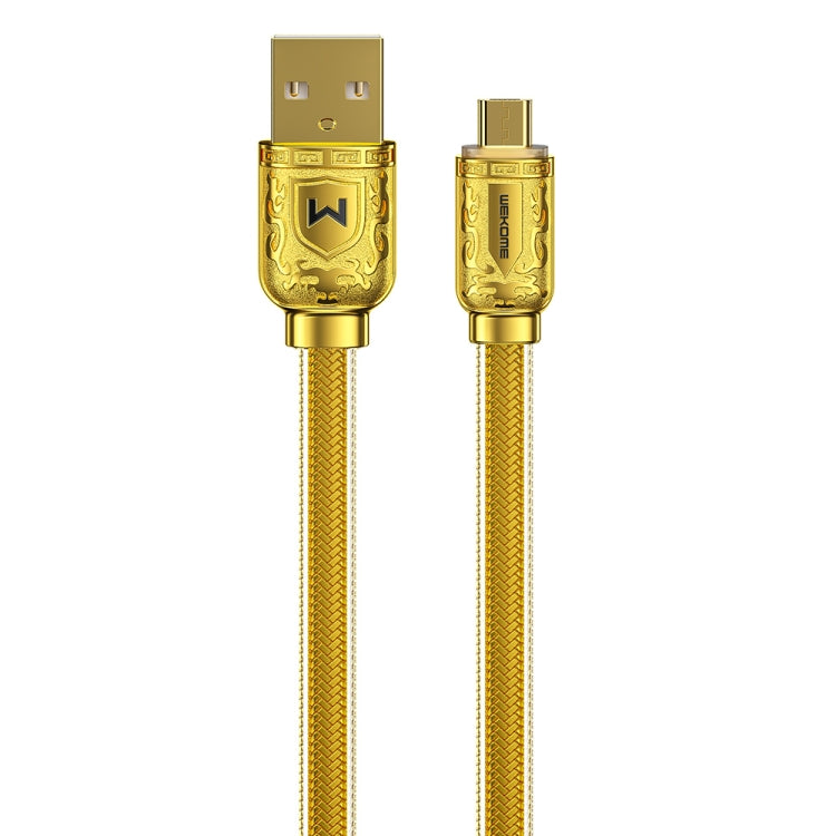WK WDC-161 6A Micro USB Cable de Carga Rápida del USB longitud: 1m (Oro)
