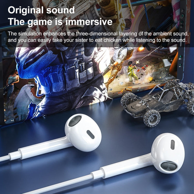 WK YA09 SHQ Series Écouteurs filaires de musique 3,5 mm semi-intra-auriculaires (Blanc)