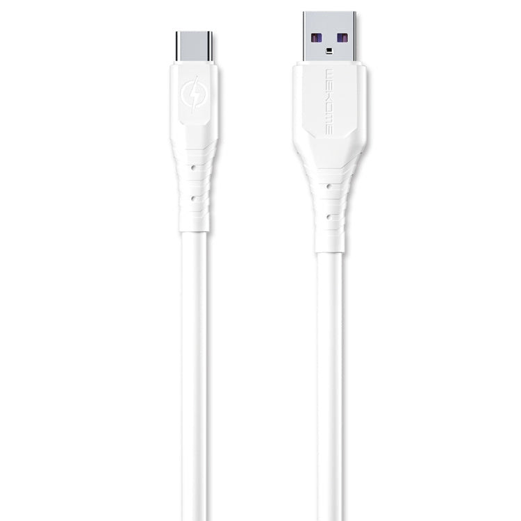 WK WDC-152 6A Type-C / USB-C Fast Charging Data Cable length: 1m (White)