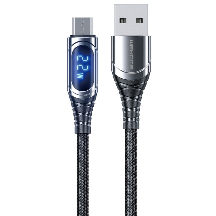 WK WDC-167 20W Micro USB Smart Digital Display Charging Data Cable length: 1m