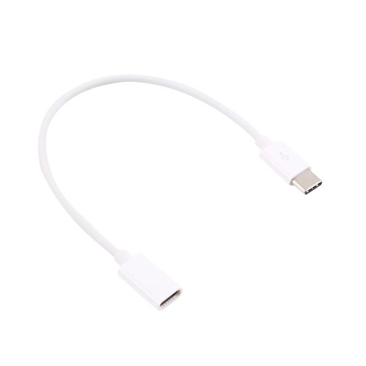 USB-C / Type-C Male a Type-C Hembra Cable extendido longitud: 1m (Blanco)