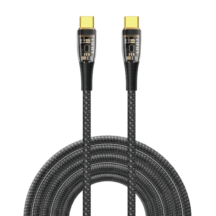 WIWU TM02 USB-C / Type-C a USB-C / Type-C PD Cable de Datos de Carga Longitud: 2 m (Negro)