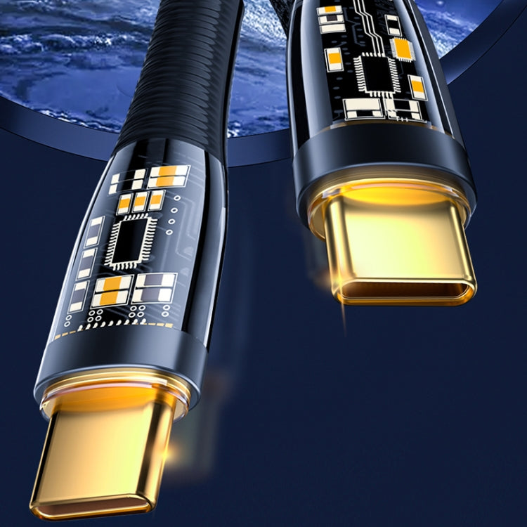 WIWU TM02 USB-C / Type-C to USB-C / Type-C PD Charging Data Cable Length: 2m (Black)