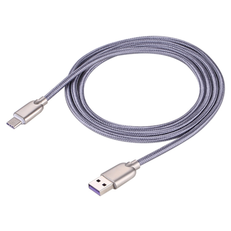 1m 5A Cables Tejidos USB-C / Tipo-C a USB 2.0 Cable de Cargador Rápido de Sincronización de Datos Para Galaxy S8 y S8 + / LG G6 / Huawei P10 y P10 Plus / Oneplus 5 / Xiaomi Mi6 y Max 2 y otros Teléfonos Inteligentes