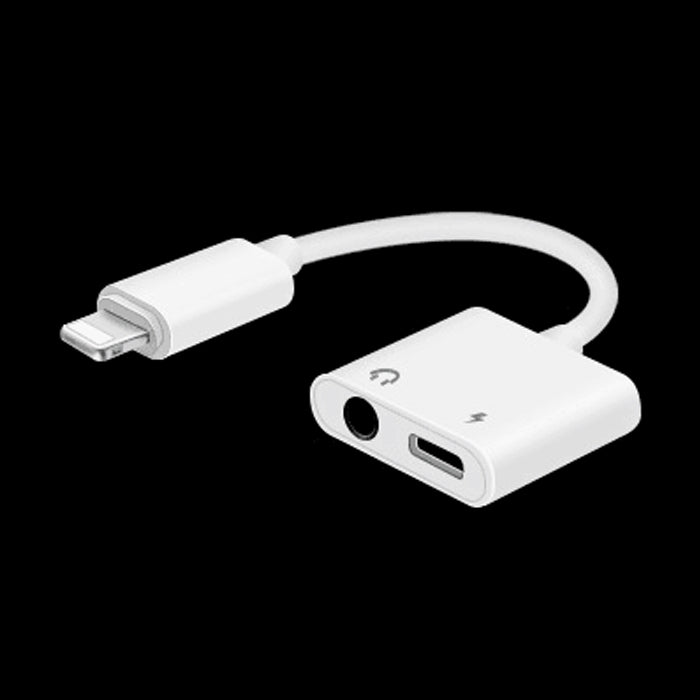 2-in-1 3.5mm to USB-C / Type-C Audio Charging Converter Adapter (White)