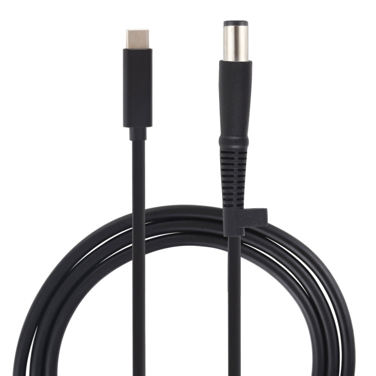 Câble de charge d'alimentation pour ordinateur portable USB-C Type-C vers 7,4 x 0,6 mm Longueur du câble : environ 1,5 m (noir)