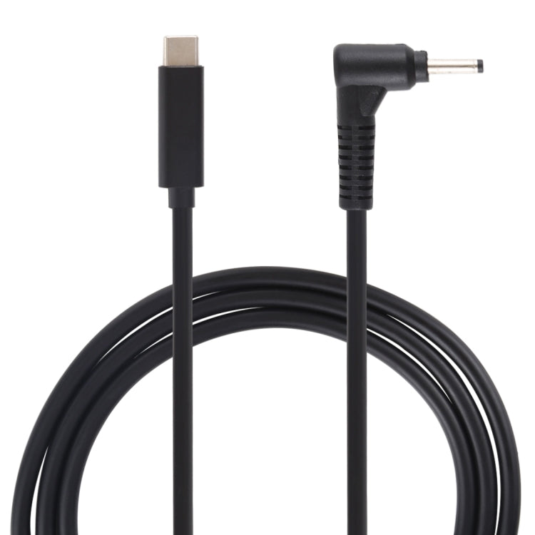 Câble de charge d'alimentation pour ordinateur portable USB-C Type-C vers 3,0 x 1,1 mm Longueur du câble : environ 1,5 m