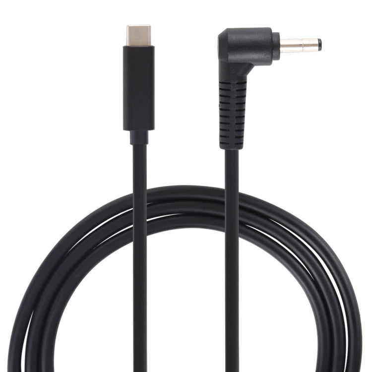 Câble de charge d'alimentation pour ordinateur portable USB-C Type-C vers 4,0 x 1,7 mm Longueur du câble : environ 1,5 m