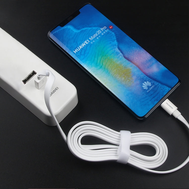 Câble de données coloré d'origine Huawei Interface USB vers USB-C / Type-C 2A Longueur du câble : 1,5 m (Blanc)