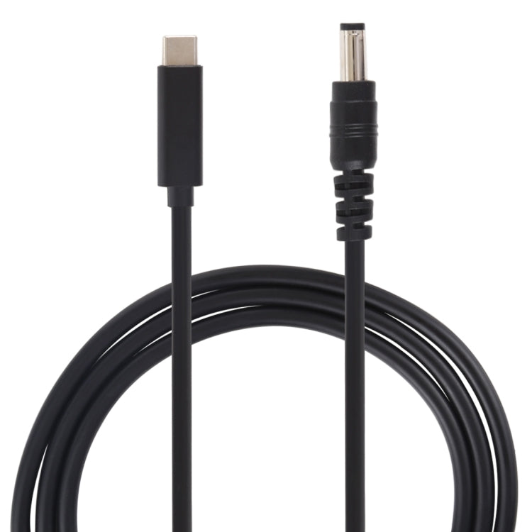 Câble de charge d'alimentation pour ordinateur portable USB-C Type-C vers 5,5 x 2,1 mm Longueur du câble : environ 1,5 m